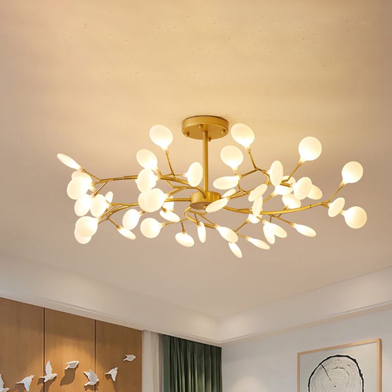 Lustre Design Branche LED – Suspension Moderne Salon & Salle à Manger-décoration intérieure-70CM-Or-Oslo France