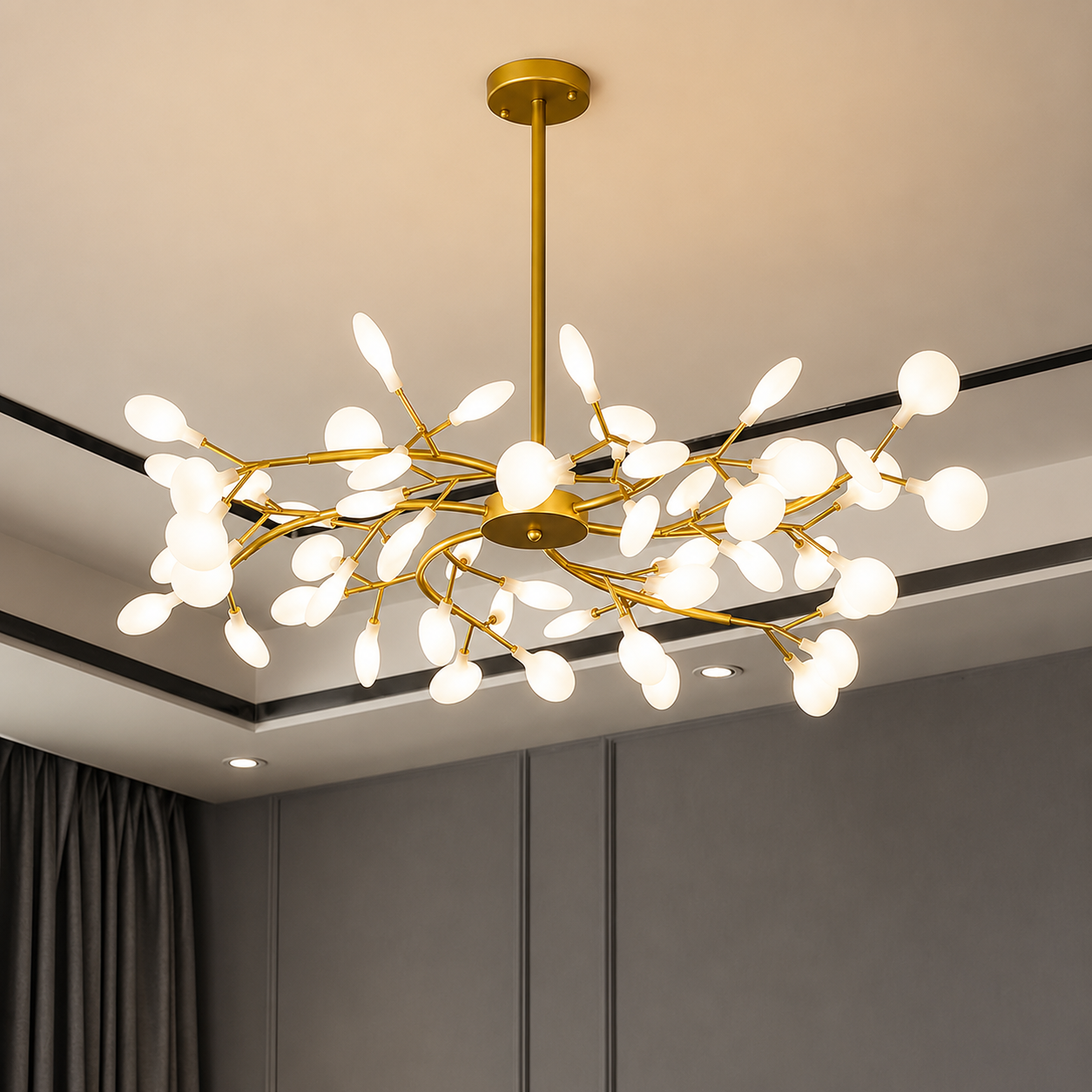 Suspension Style botanique - Lustre Design fleurs avec Led-décoration intérieure-Oslo France