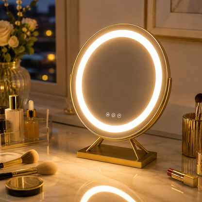 Miroir de Maquillage Lumineux LED –  Éclairage Intégré et Commandes Tactiles