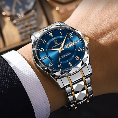Montre homme élégante à cadran – Bracelet métal affichage jour et date-vêtement-Oslo France