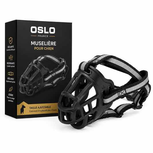 Muselière Chien Anti-Morsure – Muselière Réglable en Nylon Respirante-animaux-Oslo France