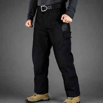 Pantalon Cargo Homme – Pantalon Tactique Multi-Poches avec Ceinture-vêtement-Noir-S-Oslo France