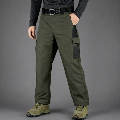 Pantalon Cargo Homme – Pantalon Tactique Multi-Poches avec Ceinture-vêtement-Vert militaire-S-Oslo France