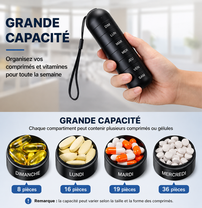 Pilulier Portable 7 Jours – Boîte à Comprimés avec Compartiments Journaliers-accessoires-Oslo France