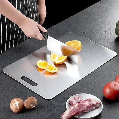 Planche à découper en acier inoxydable, Planche de cuisine résistante avec poignée intégrée-Planche à découper-Oslo France