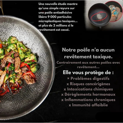 Poêle de cuisine en titane finition martelée – manche ergonomique pour cuisson quotidienne-cuisine-Oslo France