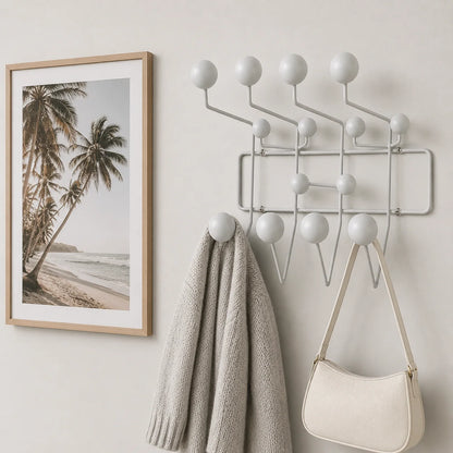 Porte Manteau Mural Multicolore avec Crochets Robustes | Solution Décorative pour Rangement Pratique 0
