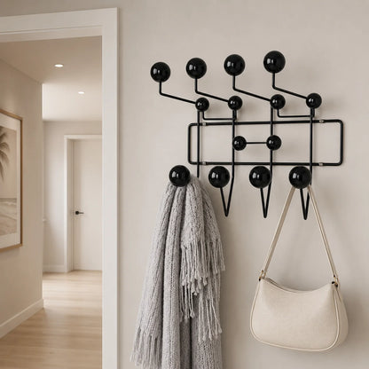 Porte Manteau Mural Multicolore avec Crochets Robustes | Solution Décorative pour Rangement Pratique 4