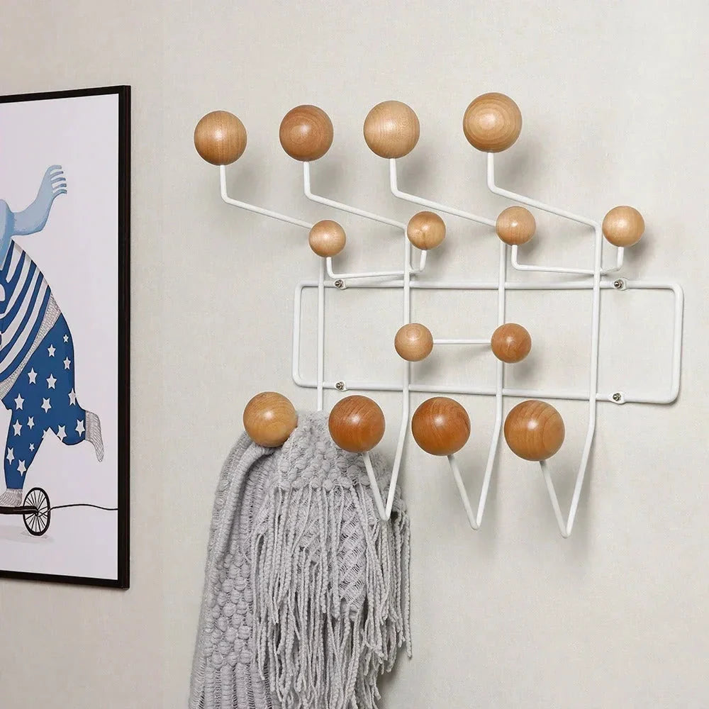 Porte Manteau Mural Multicolore avec Crochets Robustes | Solution Décorative pour Rangement Pratique 5