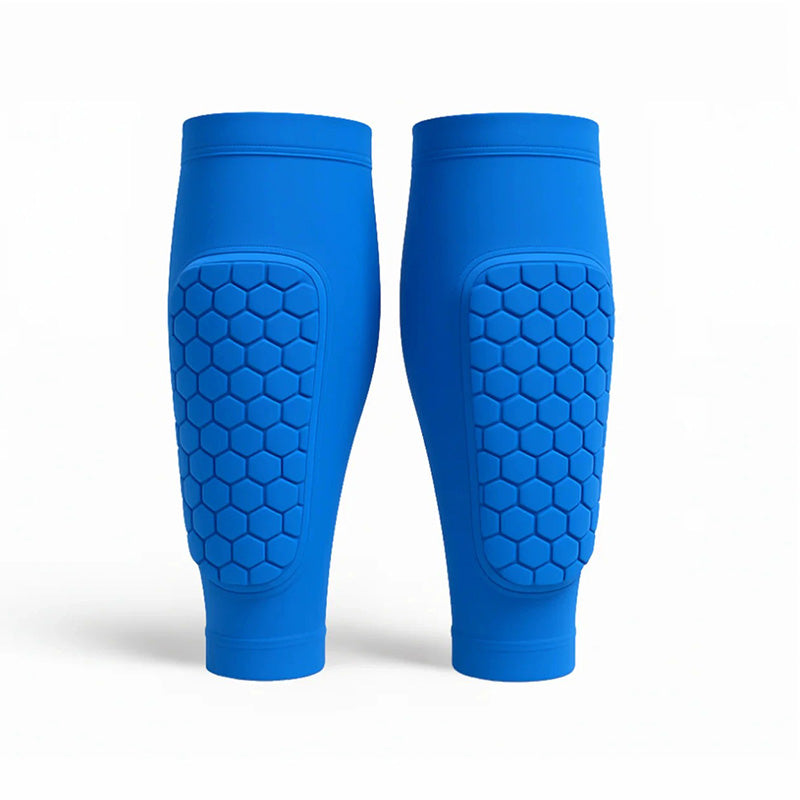 Protège-tibias de sport avec protection rembourrée, pour football, ski et activités sportives-vêtement-Bleu-XS-Oslo France