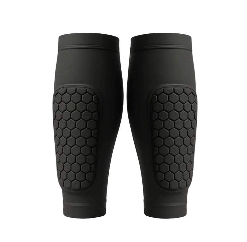 Protège-tibias de sport avec protection rembourrée, pour football, ski et activités sportives-vêtement-Noir-XS-Oslo France