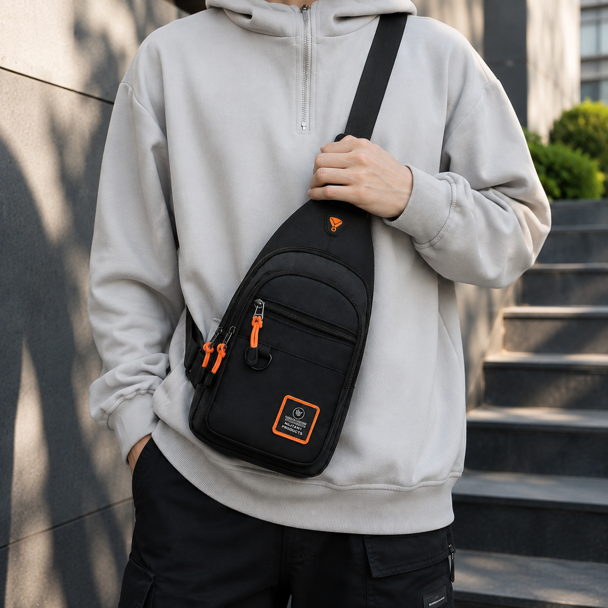 Sac Banane Homme – Sac à Bandioulière Multifonction Compact-accessoires-Noir-Oslo France