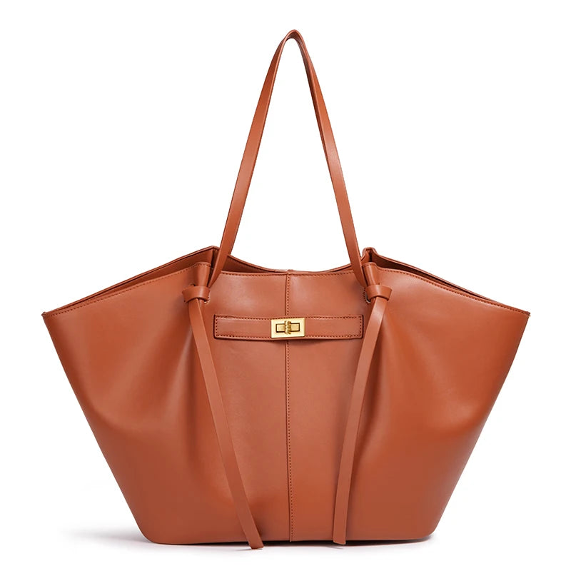 Sac Cabas Femme – Grand Sac à Main Spacieux, Fourre-Tout-vêtement-Marron clair-Oslo France