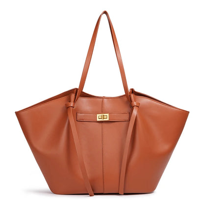 Sac Cabas Femme – Grand Sac à Main Spacieux, Fourre-Tout-vêtement-Marron clair-Oslo France
