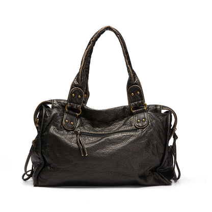 Sac à Main Femme en Cuir – Sac Bandoulière Cabas Vintage avec Poches-vêtement-Oslo France