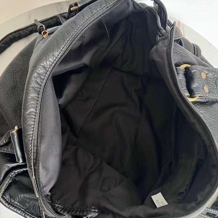 Sac à Main Femme en Cuir – Sac Bandoulière Cabas Vintage avec Poches-vêtement-Oslo France