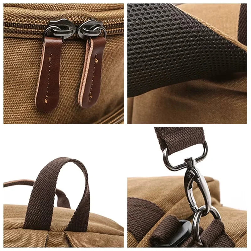 Sac de Voyage Homme | Sac à Dos Voyage en Toile Durable avec Grand Volume | Polyvalent pour Activités Quotidiennes et Voyages 5