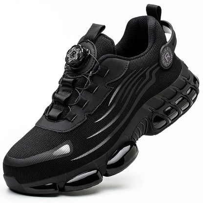 Chaussures de Sécurité Homme Gris et Noir – Baskets de Travail, Semelle Épaisse