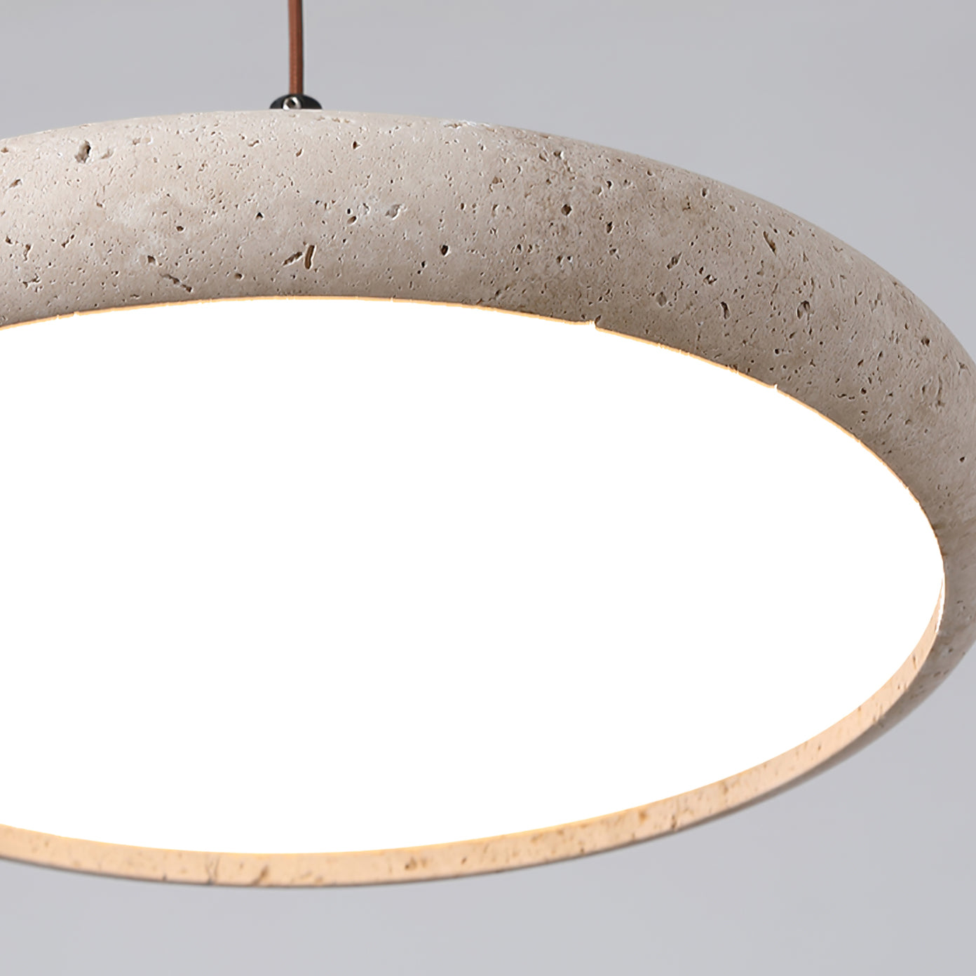 Suspension Luminaire en Bois et Pierre – Lampe Suspendue Design Naturel pour Salon, Salle à Manger et Cuisine