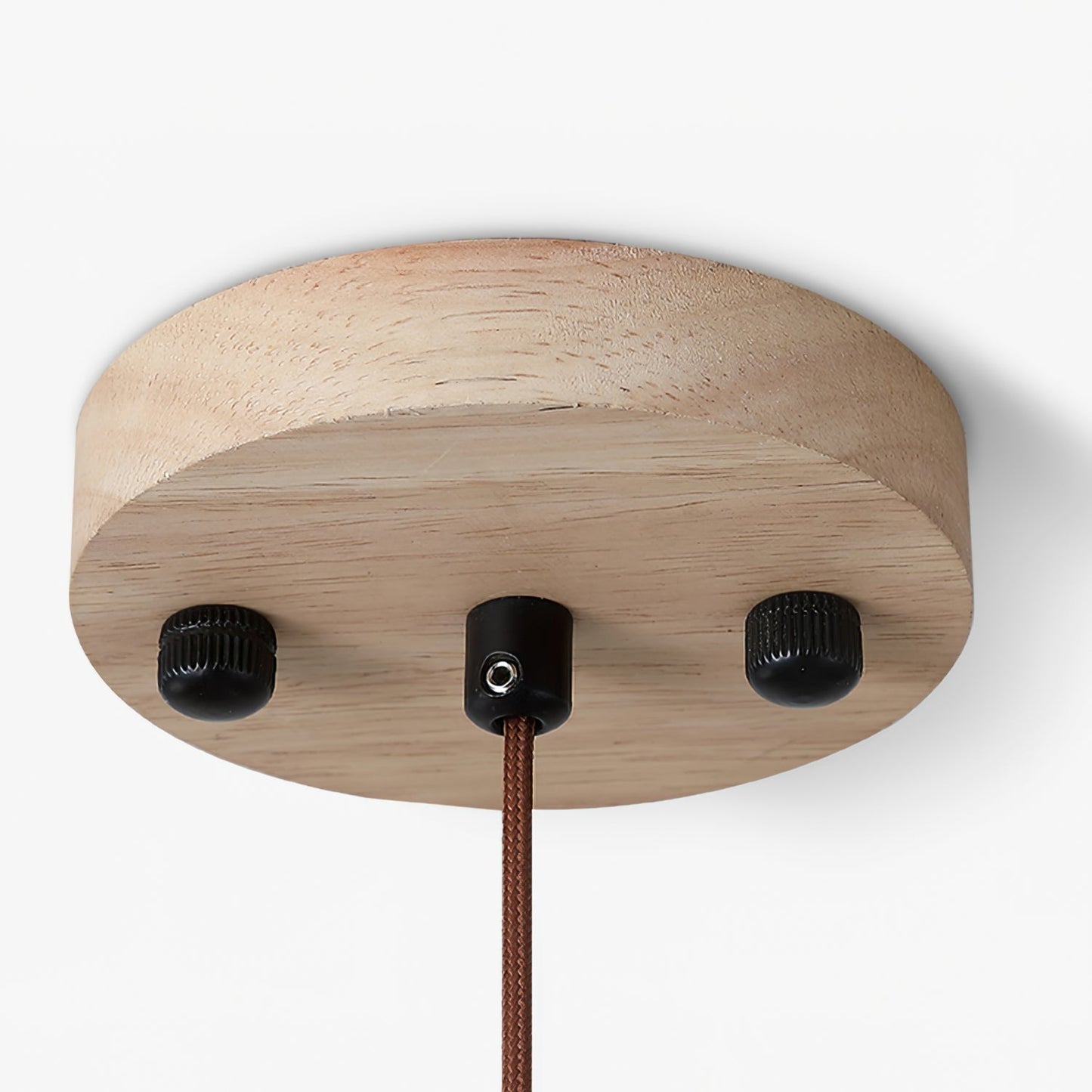 Suspension Luminaire en Bois et Pierre – Lampe Suspendue Design Naturel pour Salon, Salle à Manger et Cuisine
