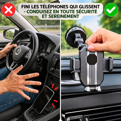 Support Téléphone Voiture à Ventouse – Fixation Tableau de Bord avec Bras Orientable-accessoires-Oslo France