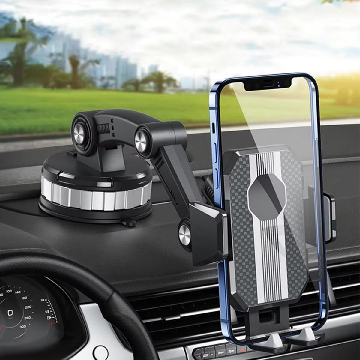 Support Téléphone Voiture à Ventouse – Fixation Tableau de Bord avec Bras Orientable-accessoires-Oslo France