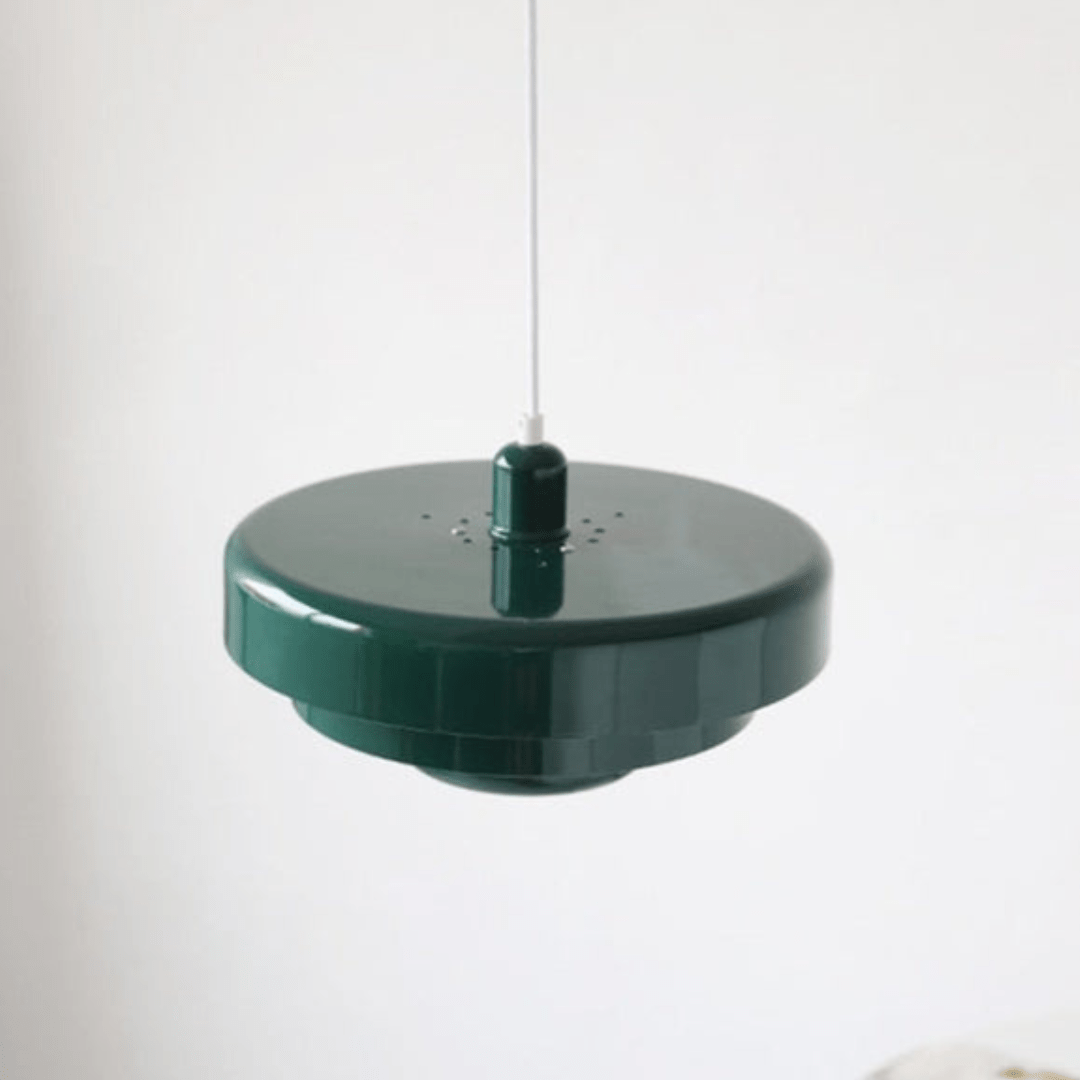 Suspension Design Vintage Noire et Verte – Luminaire Suspendu Étagé pour Salon, Cuisine, Salle à Manger – Lustre Moderne Rétro-lumière-Oslo France