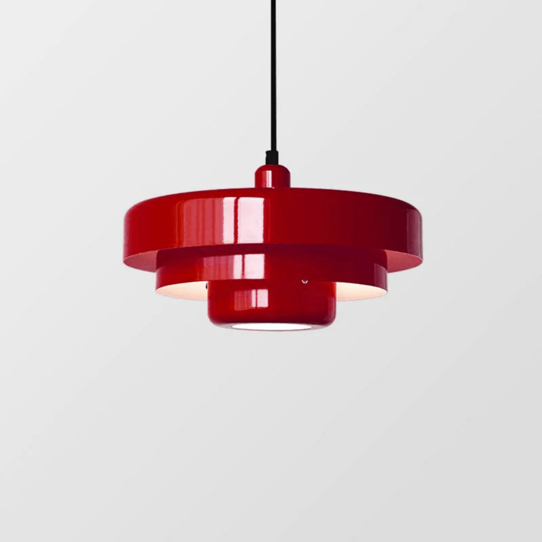 Suspension Design Vintage Noire et Verte – Luminaire Suspendu Étagé pour Salon, Cuisine, Salle à Manger – Lustre Moderne Rétro-lumière-Rouge-Blanc froid-Oslo France