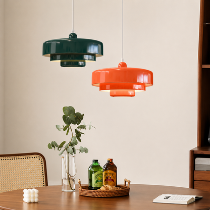 Suspension Design Vintage Noire et Verte – Luminaire Suspendu Vintage