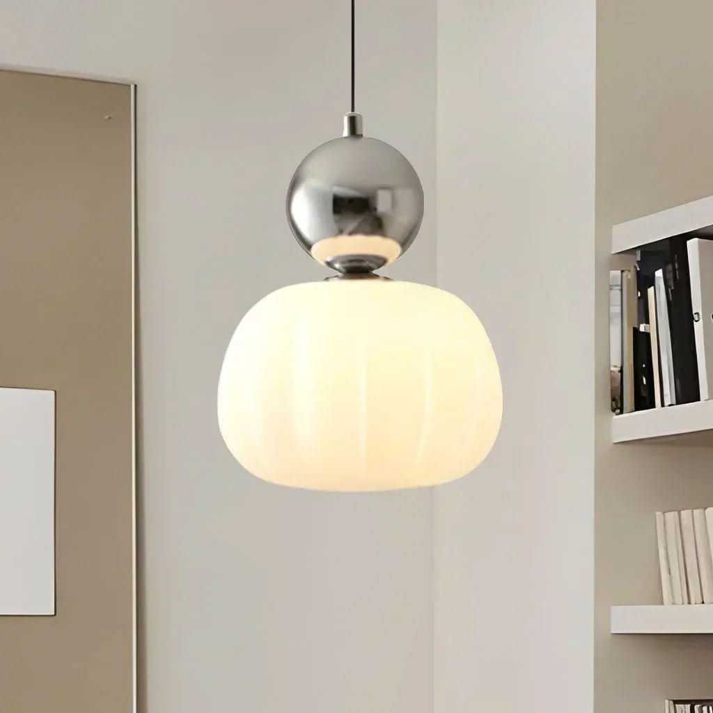 Suspension LED Design 3 Lumières – Lustre Moderne pour Îlot de Cuisine, Salle à Manger, Salon et Chambre | Luminaire Suspendu Contemporain-lumière-Silver-Une tête-Oslo France