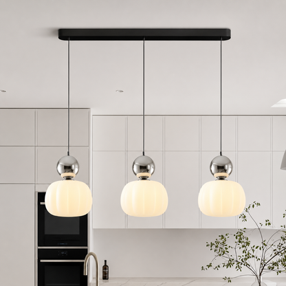 Suspension LED Design 3 Lumières – Lustre Moderne pour Îlot de Cuisine
