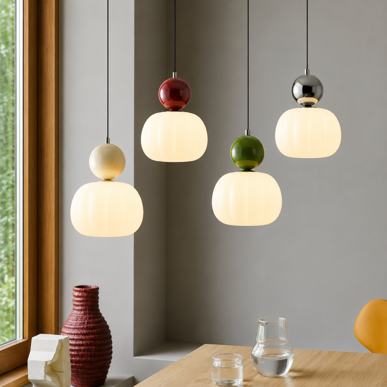 Suspension LED Design 3 Lumières – Lustre Moderne pour Îlot de Cuisine