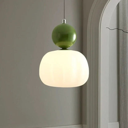 Suspension LED Design 3 Lumières – Lustre Moderne pour Îlot de Cuisine, Salle à Manger, Salon et Chambre | Luminaire Suspendu Contemporain-lumière-Vert-Une tête-Oslo France