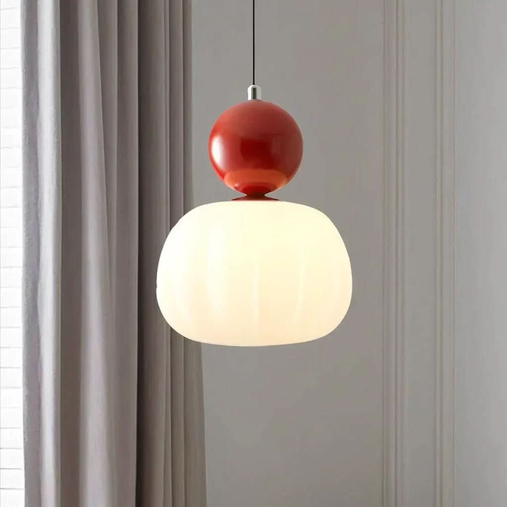 Suspension LED Design 3 Lumières – Lustre Moderne pour Îlot de Cuisine, Salle à Manger, Salon et Chambre | Luminaire Suspendu Contemporain-lumière-Rouge-Une tête-Oslo France