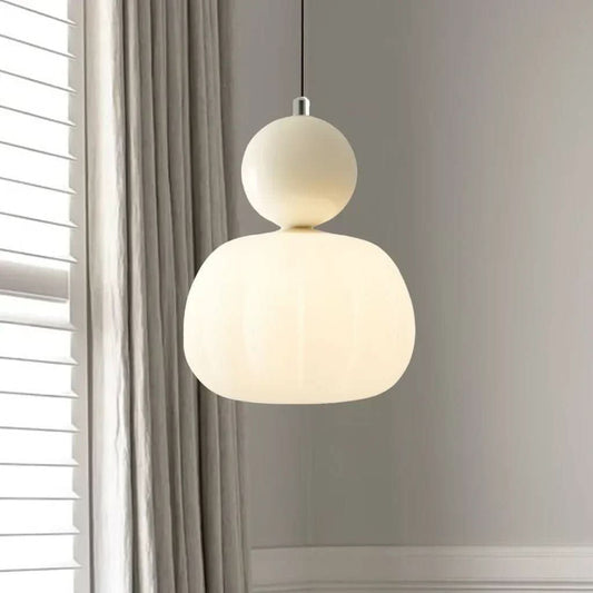 Suspension LED Design 3 Lumières – Lustre Moderne pour Îlot de Cuisine, Salle à Manger, Salon et Chambre | Luminaire Suspendu Contemporain-lumière-Beige-Une tête-Oslo France