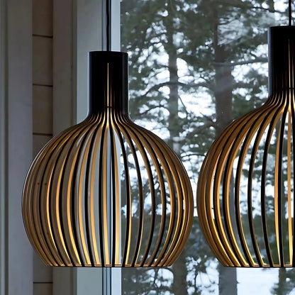 Suspension Éclairante | Lampe Suspendue en Bois Avec Câble Ajustable | Ambiance Chaleureuse Pour Salle à Manger 5