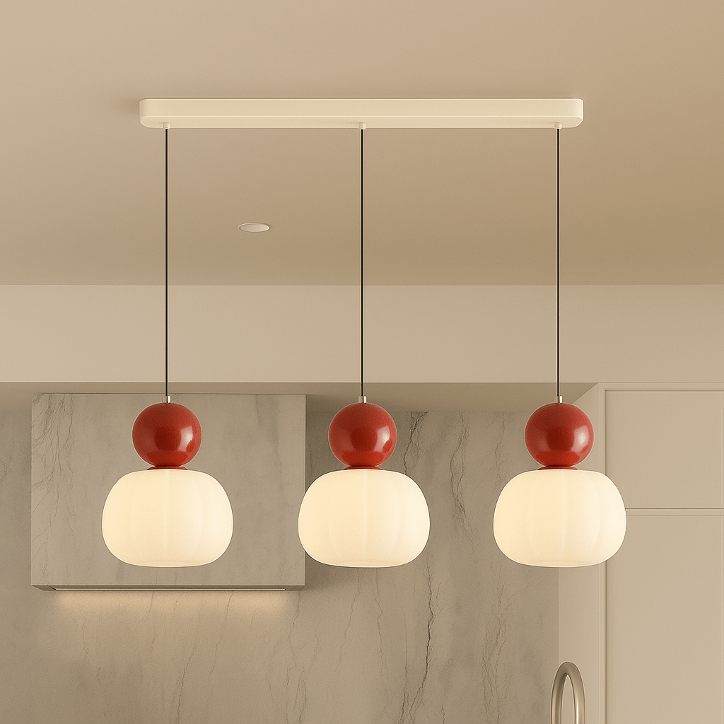 Suspension LED Oslo – Lustre Moderne à 3 Lumières avec Diffuseurs en Verre Opalin pour Îlot de Cuisine et Salle à Manger 6