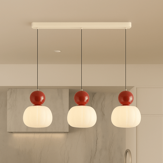 Suspension LED Oslo – Lustre Moderne à 3 Lumières avec Diffuseurs en Verre Opalin pour Îlot de Cuisine et Salle à Manger 6