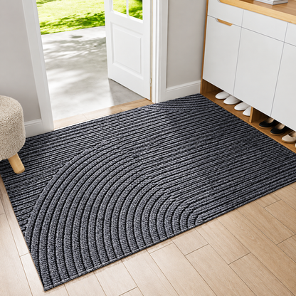 Tapis d'Entrée Antidérapant Résistant à la Pluie – Motif Graphique-décoration intérieure-Gris-45x75CM-Oslo France