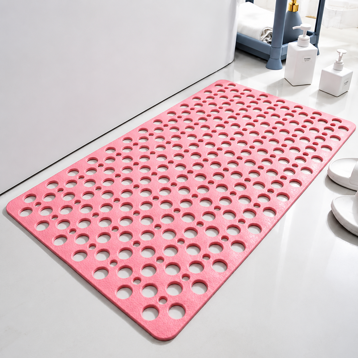 Tapis de Bain Antidérapant – Tapis Salle de bain Absorbant-salle de bain-Rose-53 x 53 cm-Oslo France
