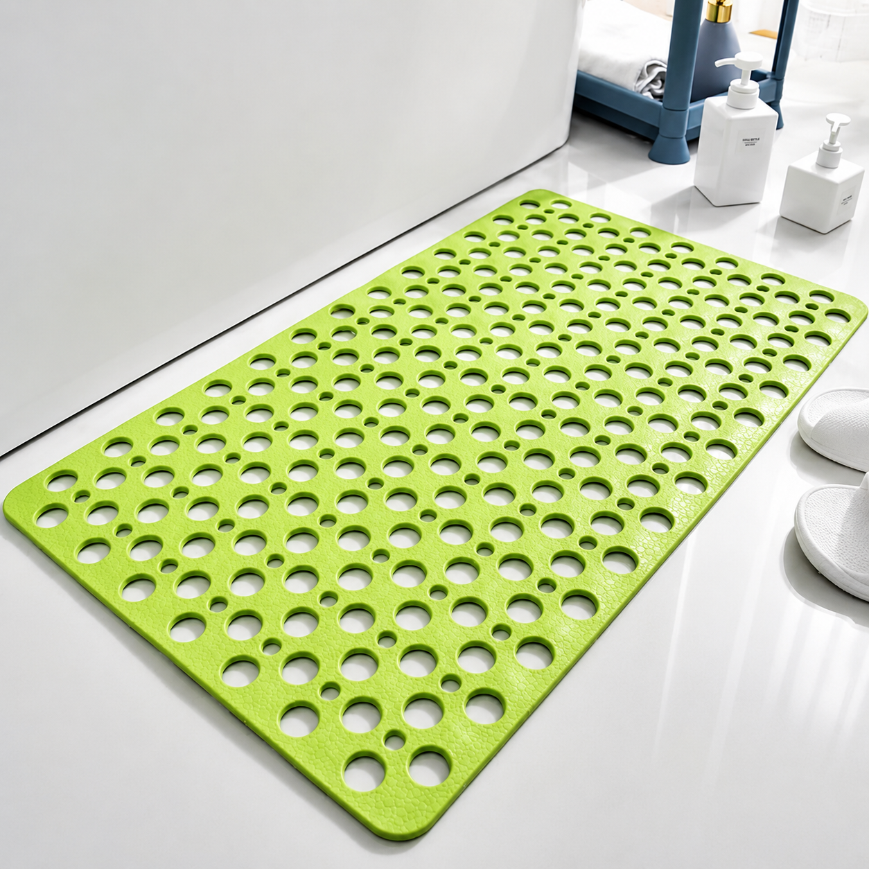 Tapis de Bain Antidérapant – Tapis Salle de bain Absorbant-salle de bain-Vert-53 x 53 cm-Oslo France