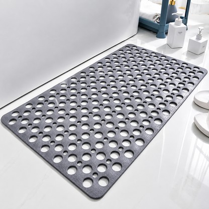 Tapis de Bain Antidérapant – Tapis Salle de bain Absorbant-salle de bain-Gris-53 x 53 cm-Oslo France