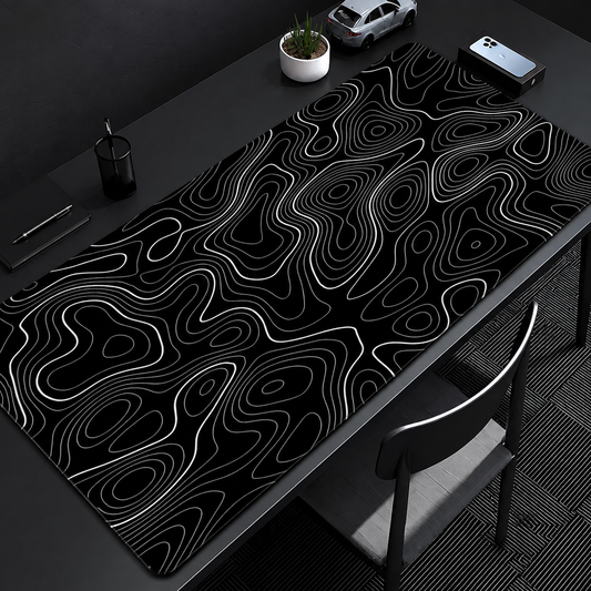 Tapis de Bureau - Design Géométrique-accessoires-Noir-400x800x2mm-Oslo France