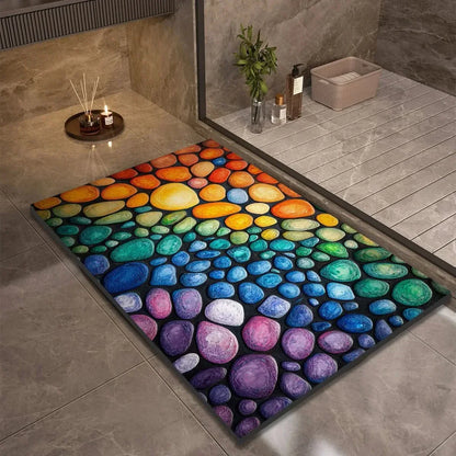 Tapis de bain, tapis de sol antidérapant pour salle de bain, design naturel et décoratif-salle de bain-7-40 cm x 60cm-Oslo France
