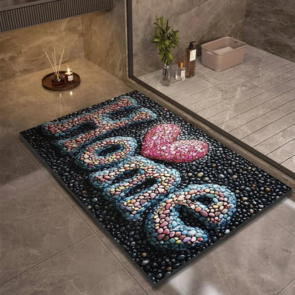 Tapis de bain, tapis de sol antidérapant pour salle de bain, design naturel et décoratif-salle de bain-Oslo France