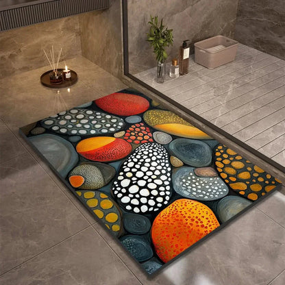 Tapis de bain, tapis de sol antidérapant pour salle de bain, design naturel et décoratif-salle de bain-9-40 cm x 60cm-Oslo France