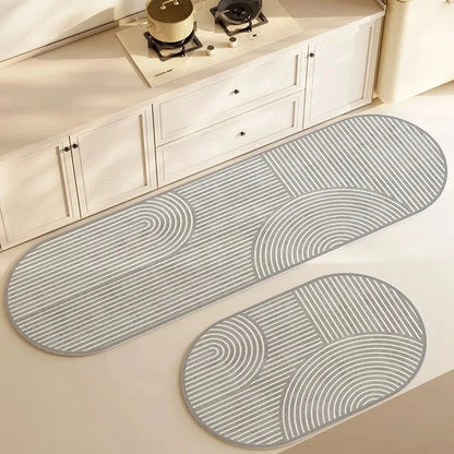 Tapis de Bain Antidérapant en Diatomite | Super Absorbant pour Confort Optimal 2