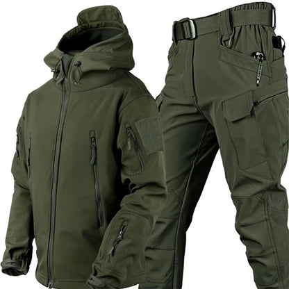 Veste Randonnée Homme Imperméable en Softshell avec Doublure Polaire | Ensemble Confortable pour Activités Extérieures 4
