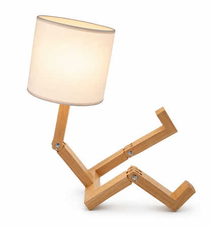 Lampe de Bureau en Bois Design – Lampe de Chevet Bois Naturel, Style Origami