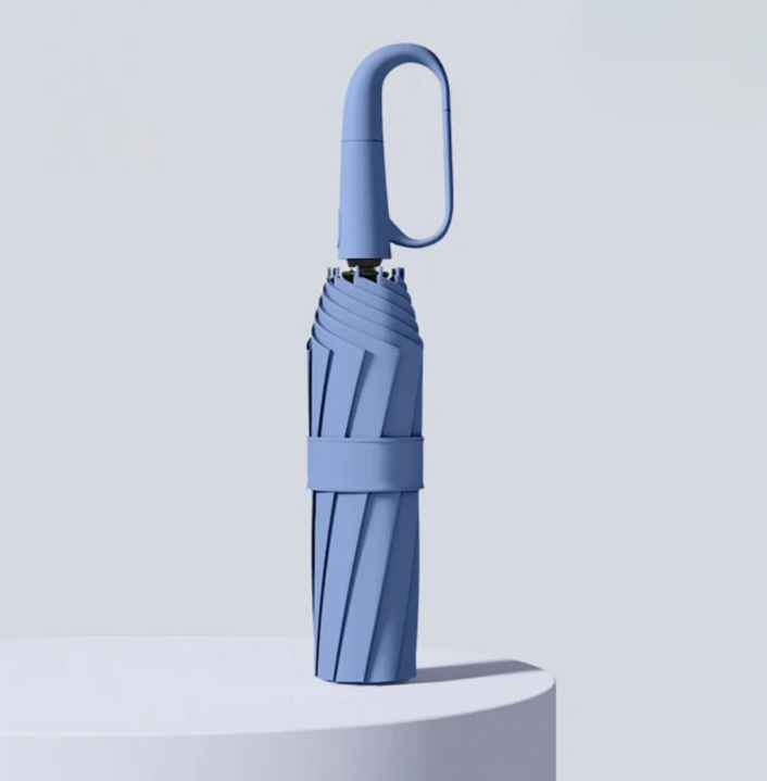 Parapluie Compact Pliable – Léger et Portable avec Poignée Anneau